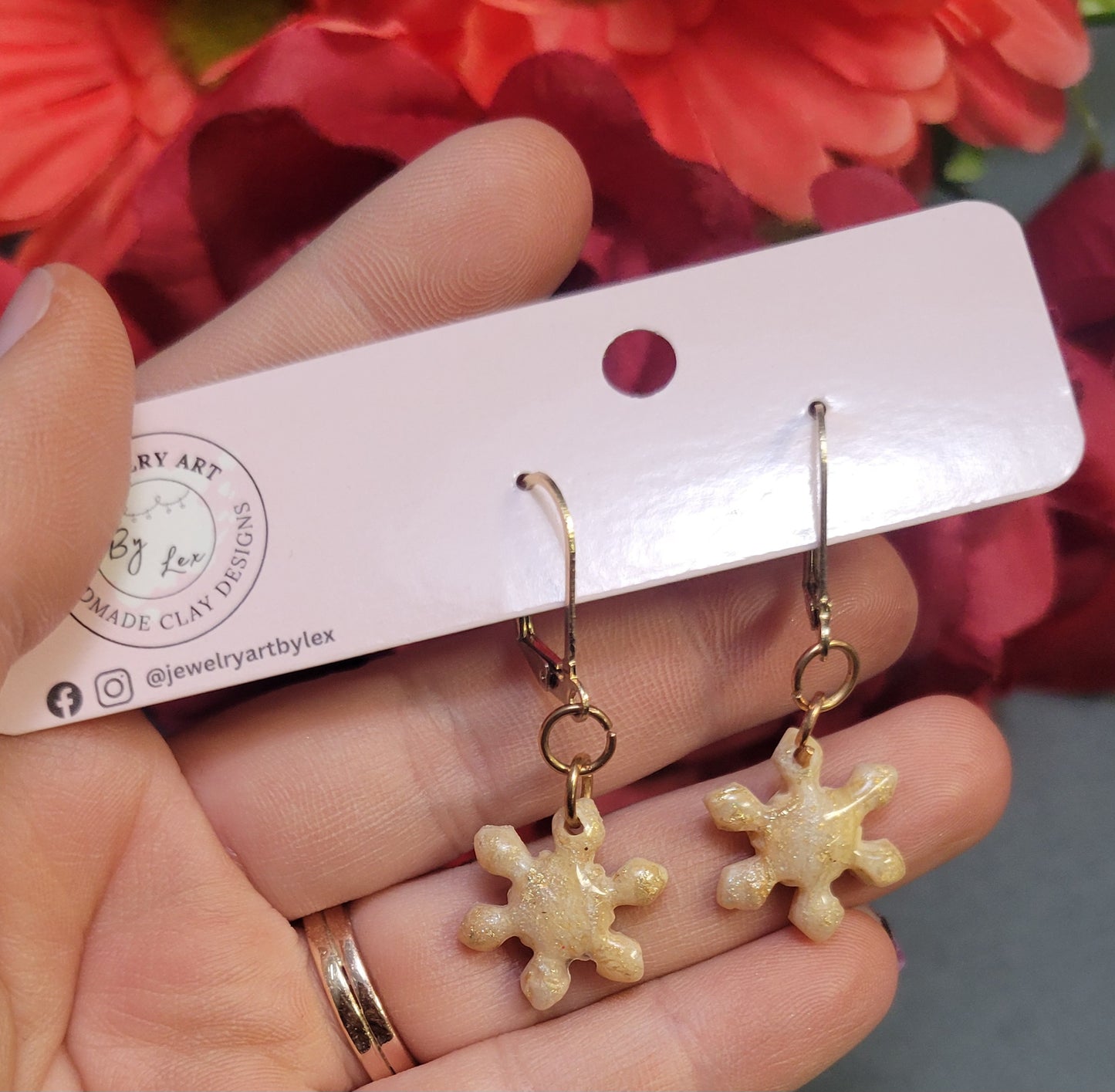 Gold Swirl Mini Snowflake Dangles