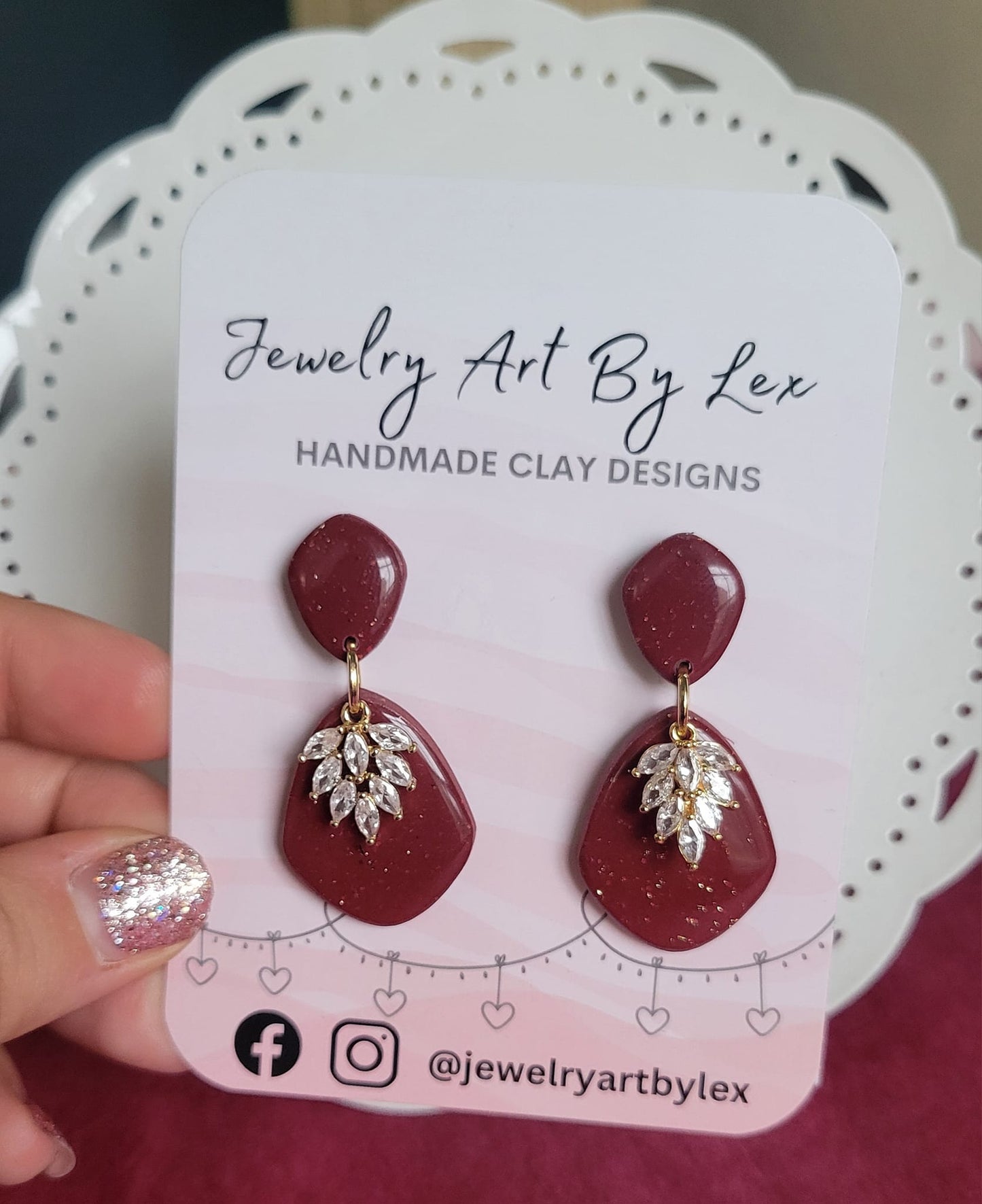 Red Velvet Charmed Dangles