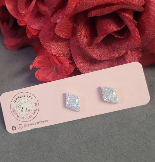 Frosty Diamond Glitter Studs