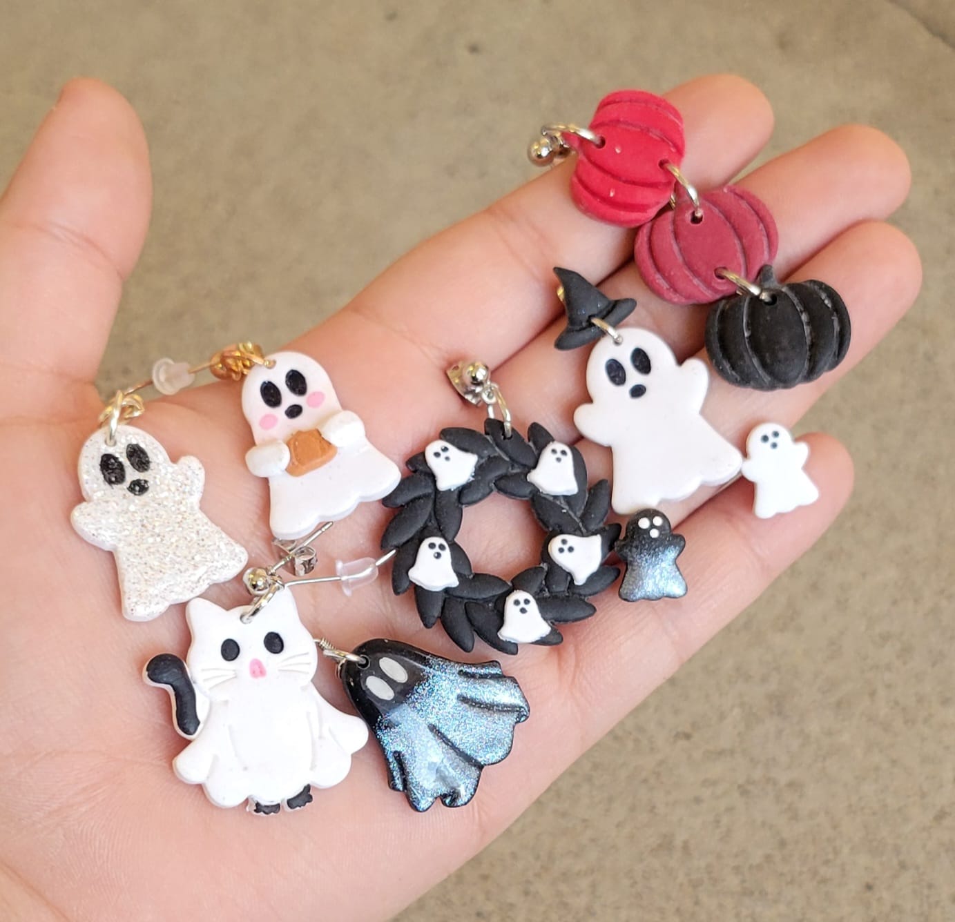 Black Shimmer Ghost Dangles