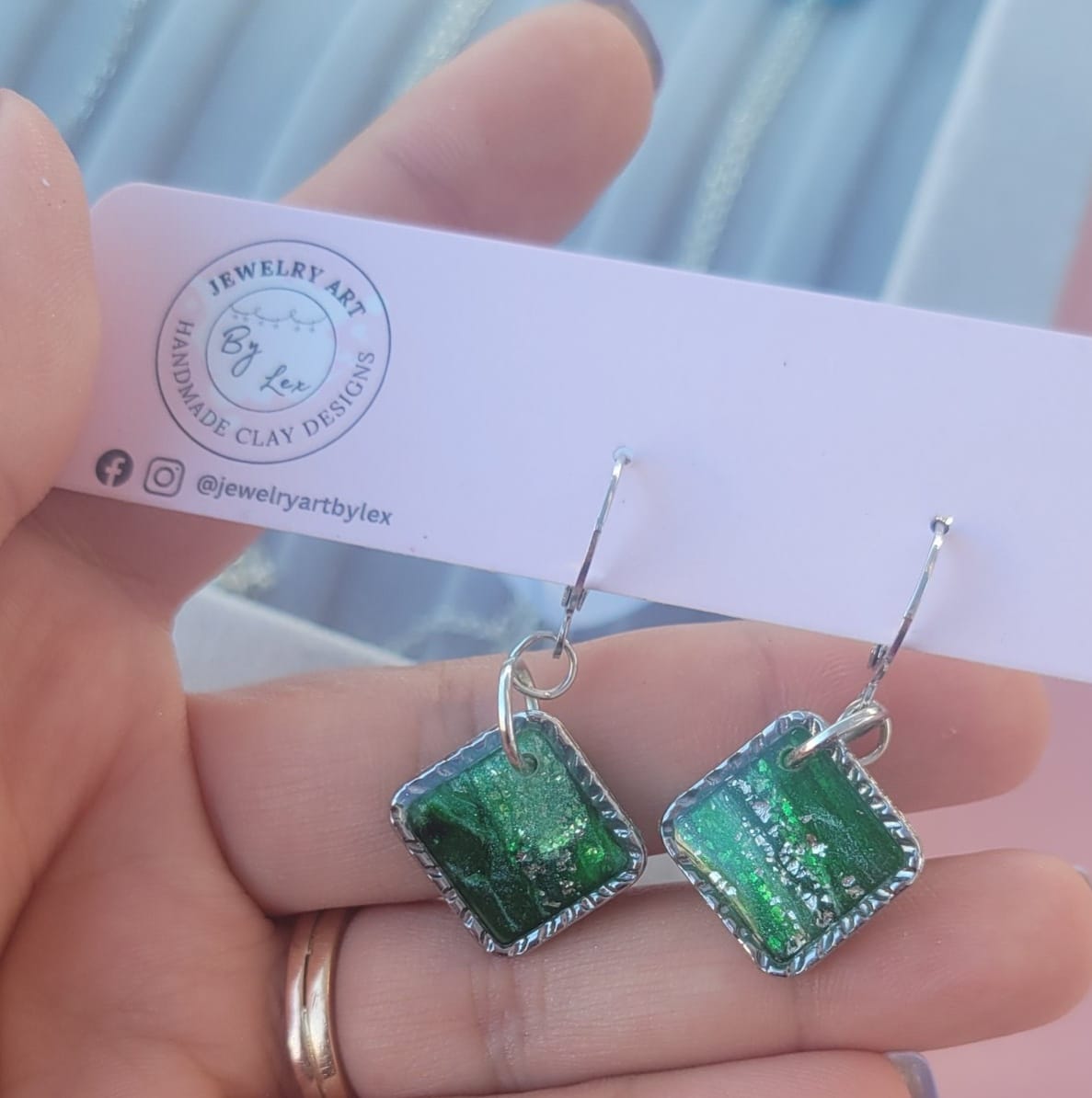 Emerald Diamond Dangles
