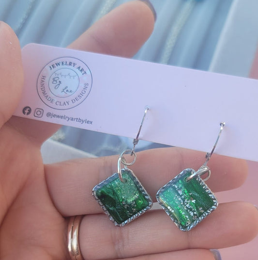 Emerald Diamond Dangles