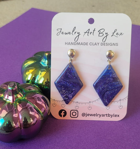 Night Swirl Diamond Dangles