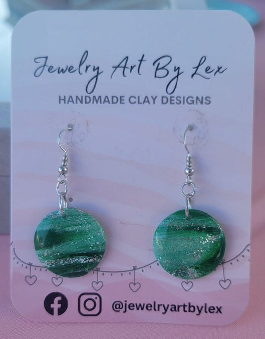 Emerald Circle Dangles