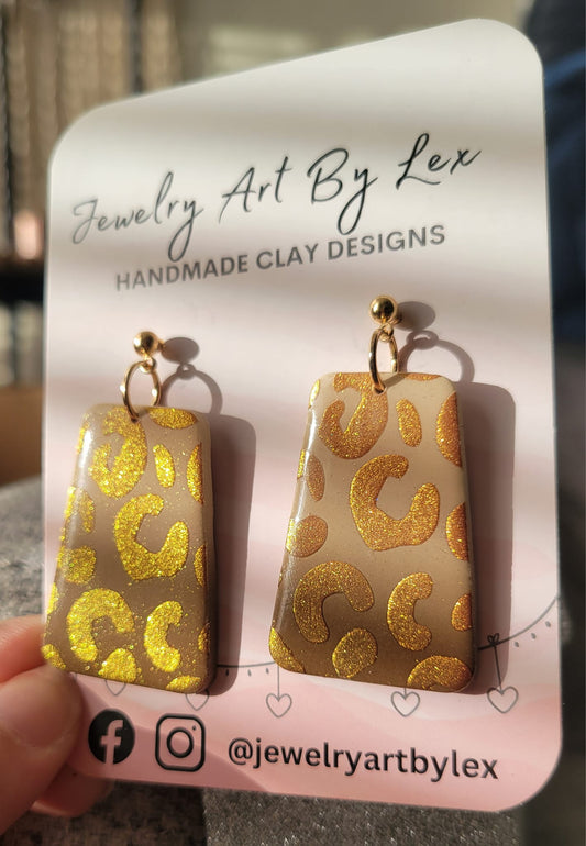 Cheetah Print Statement Dangles