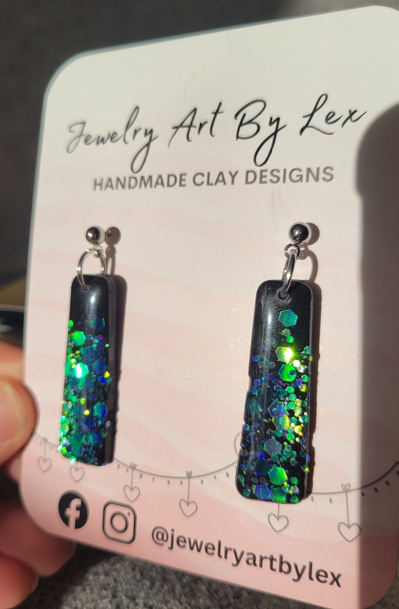 Green Duo Glitter Drops