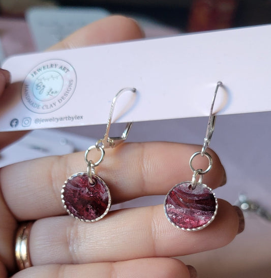 Garnet Mini Circle Dangle