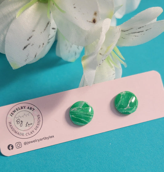 Irish Marble Circle Studs