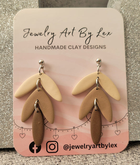 Floral Triple Drops Warm Brown