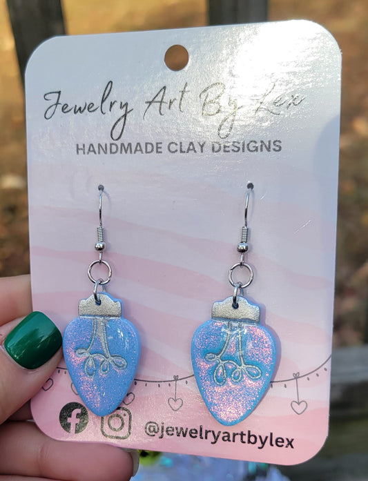 Blue Opal Vintage Bulb Dangles