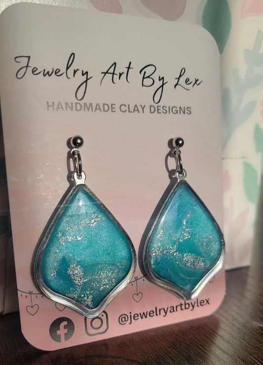 Aquamarine Statement Dangles