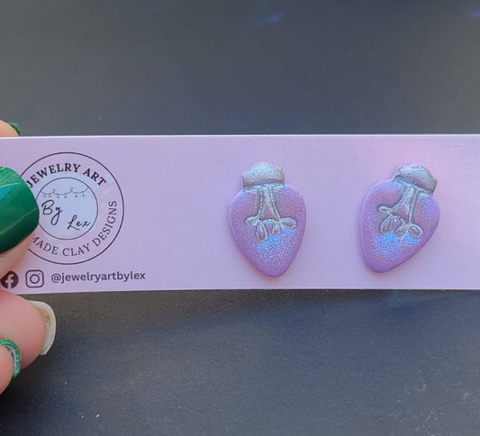 Purple Opal Vintage Bulb Studs