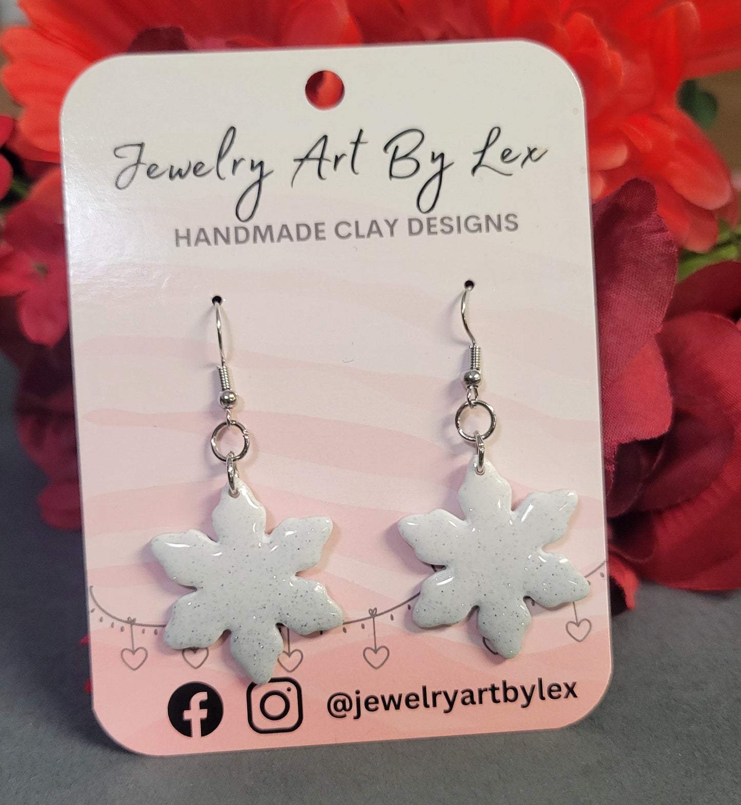 Ombré Gray Snowflake Dangles