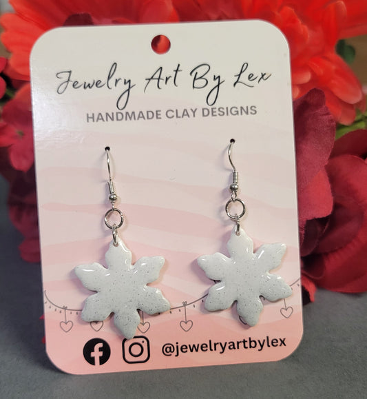 Ombré Gray Snowflake Dangles