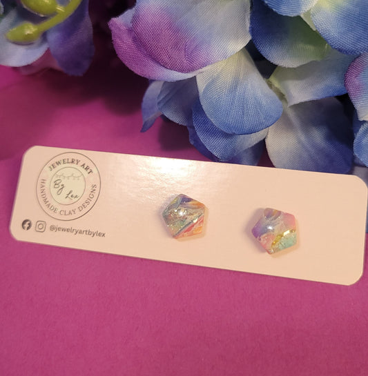 Easter Swirl Pent Studs