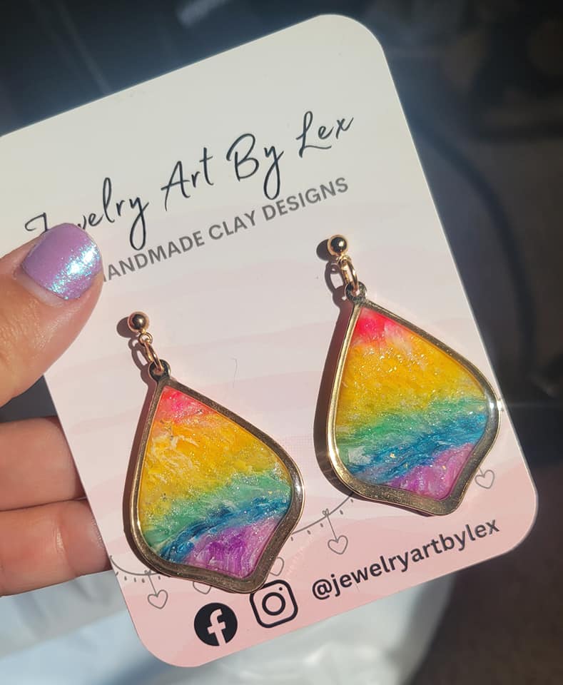Rainbow Opal Statement Drops