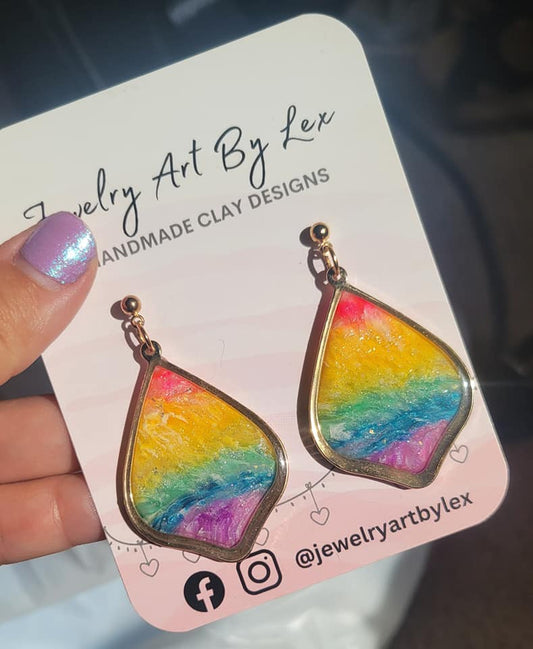 Rainbow Opal Statement Drops