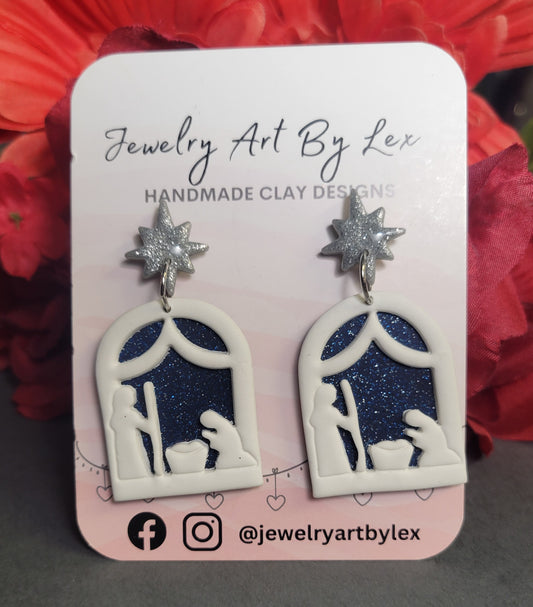 Night Nativity Scene Dangles