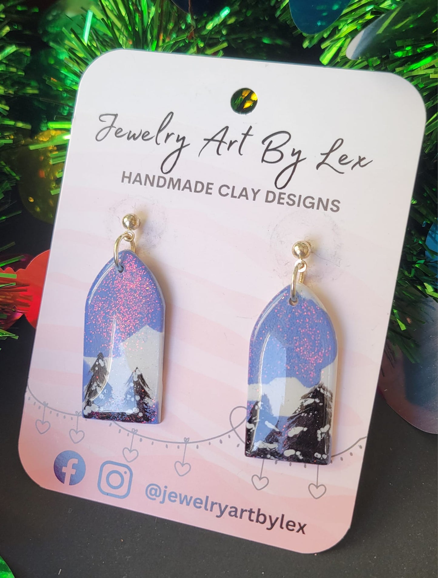 Snowy Tree Window Dangles