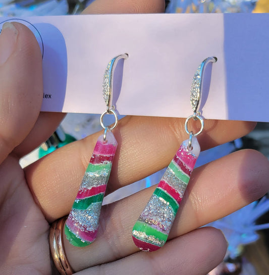 Christmas Agate Elegant Crystal Dangles
