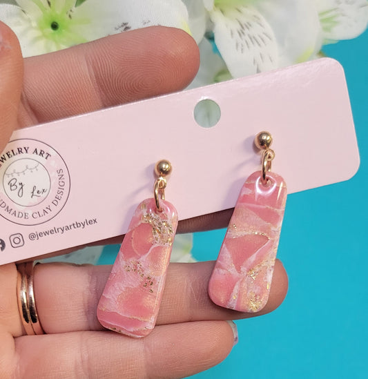 Peach/Gold Marble Drops