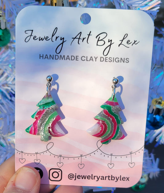 Christmas Agate Tree Dangles