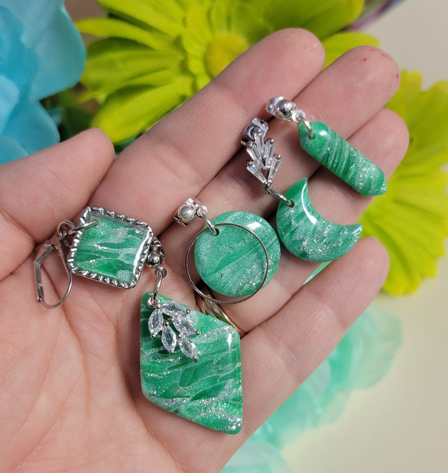 Irish Marble Crystal Dangles