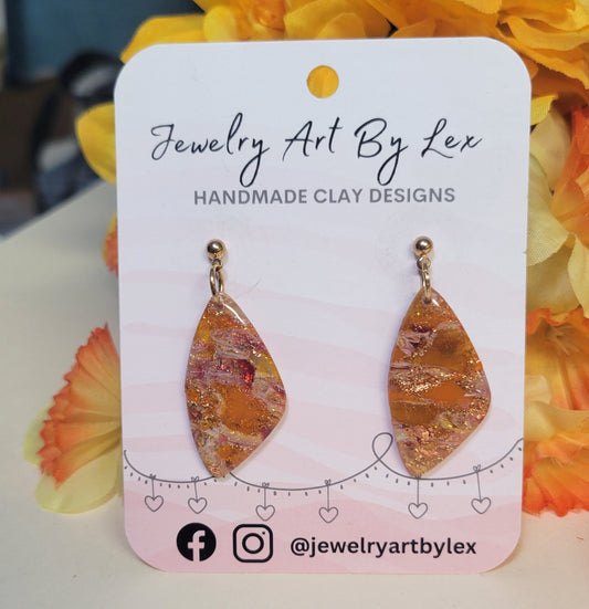 Fall Sparkle Pebble Dangles