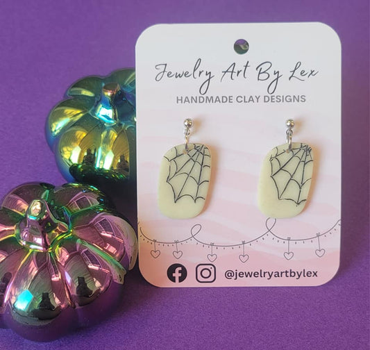 Glow in the Dark Spiderweb Dangles