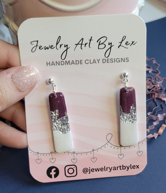 Plum/Stone Hammered Drops