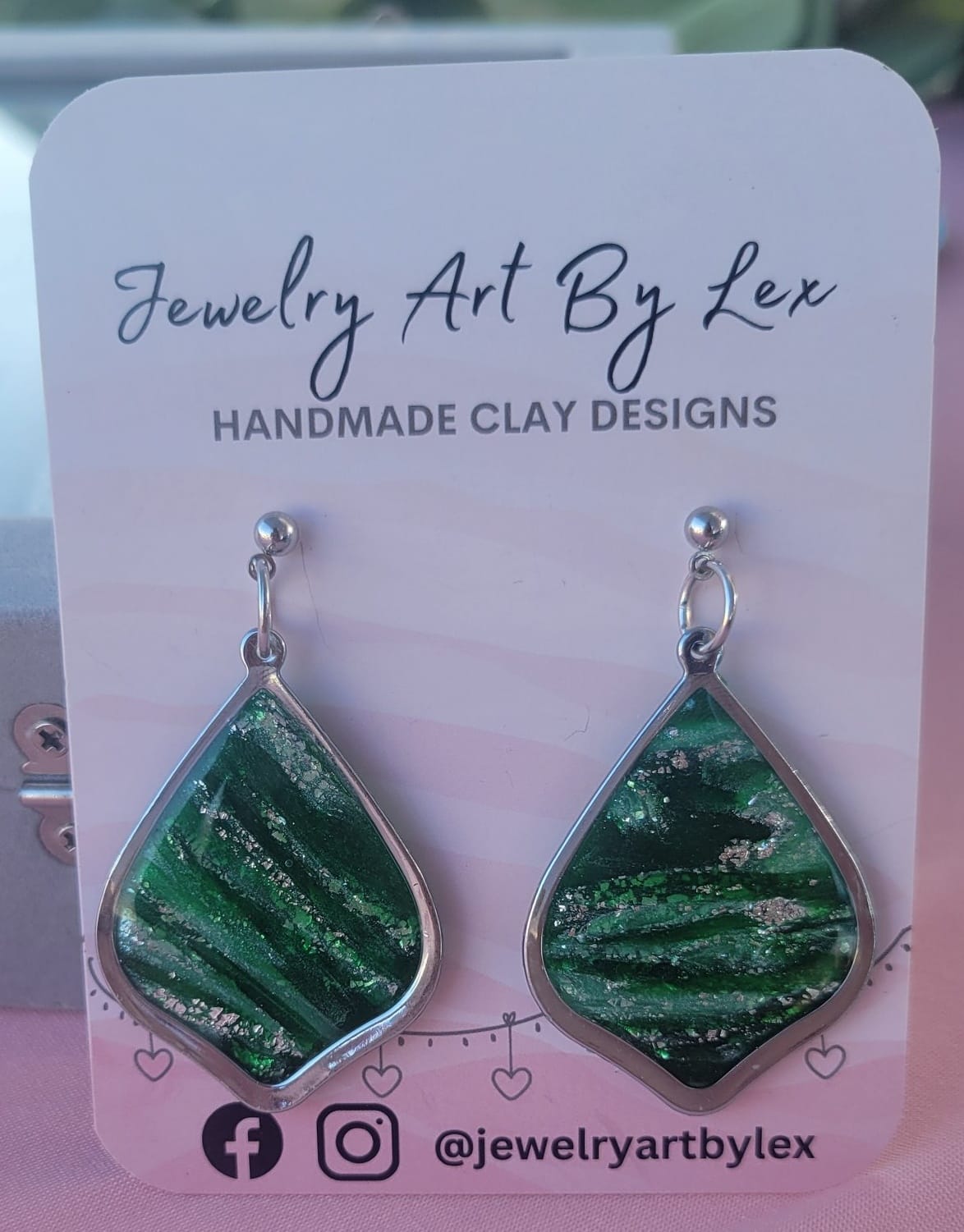 Emerald Statement Dangles