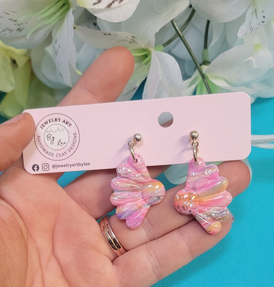 Easter Swirl Flower Dangles