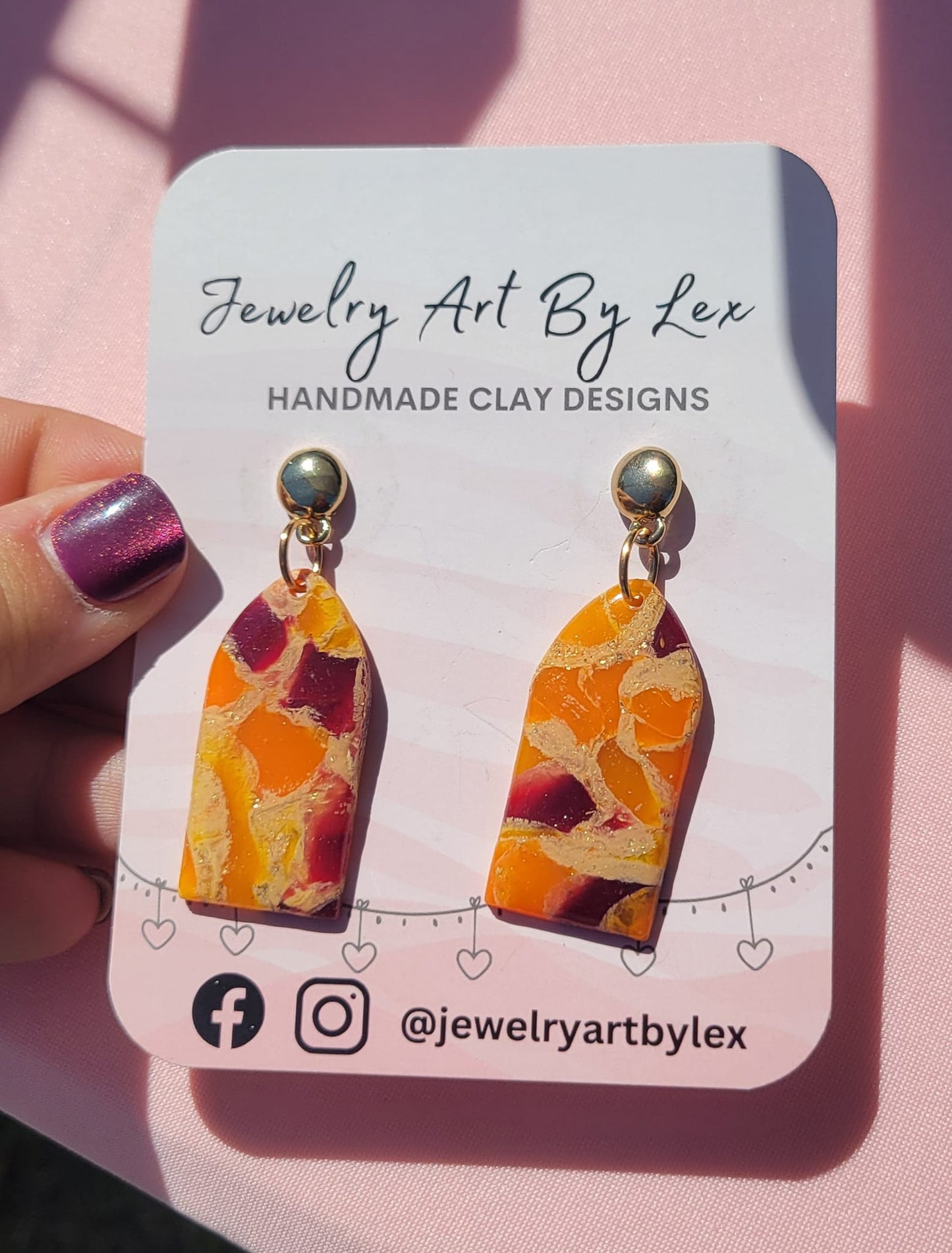 Autumn Marble Window Dangles