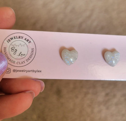 Diamond Heart Studs