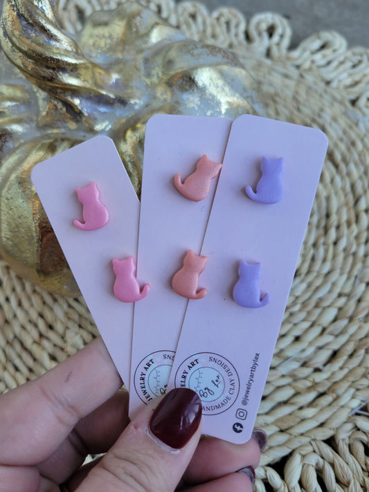 Pastel Cat Studs