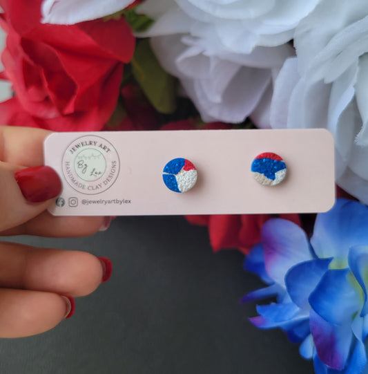 Firework Confetti Circle Studs