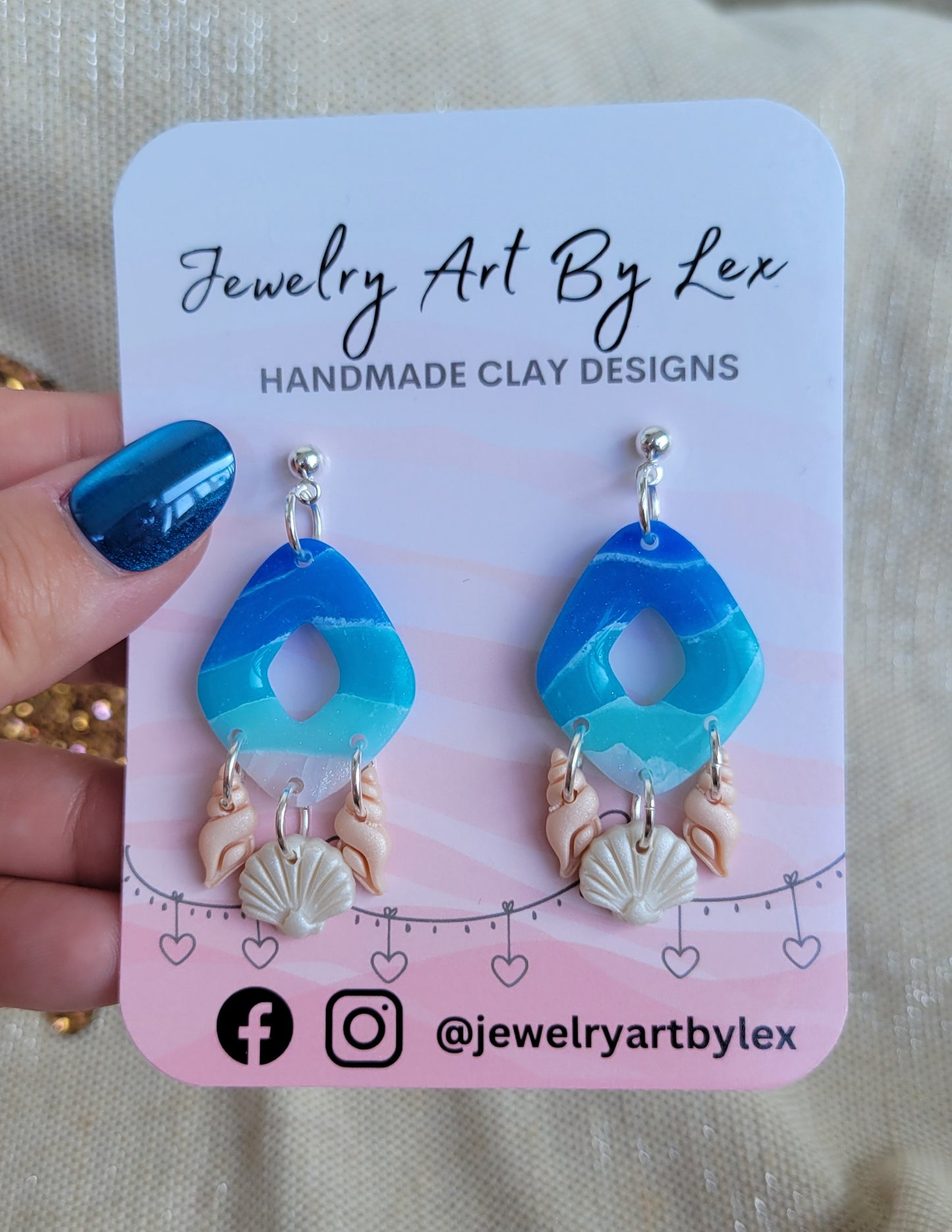 Fiji Waters Shell Chandelier Dangles