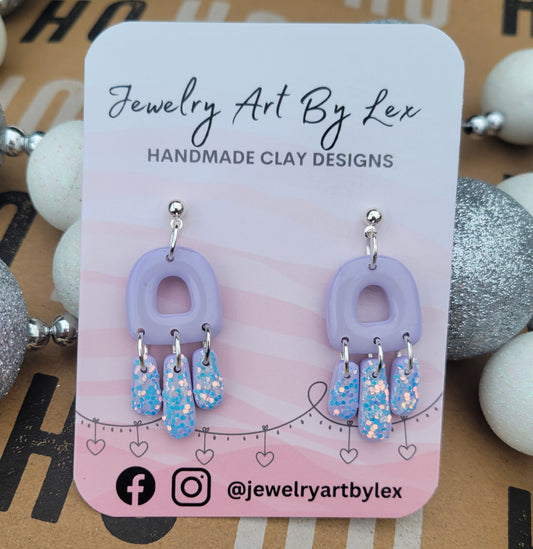 Frozen Glitter Chandelier Dangles