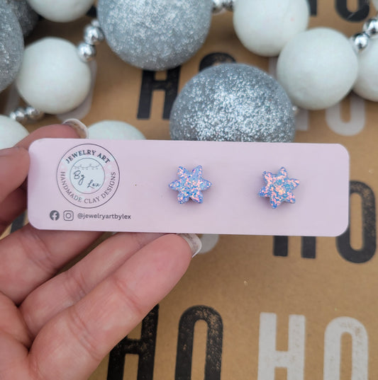 Icy Sparkle Snowflake Studs