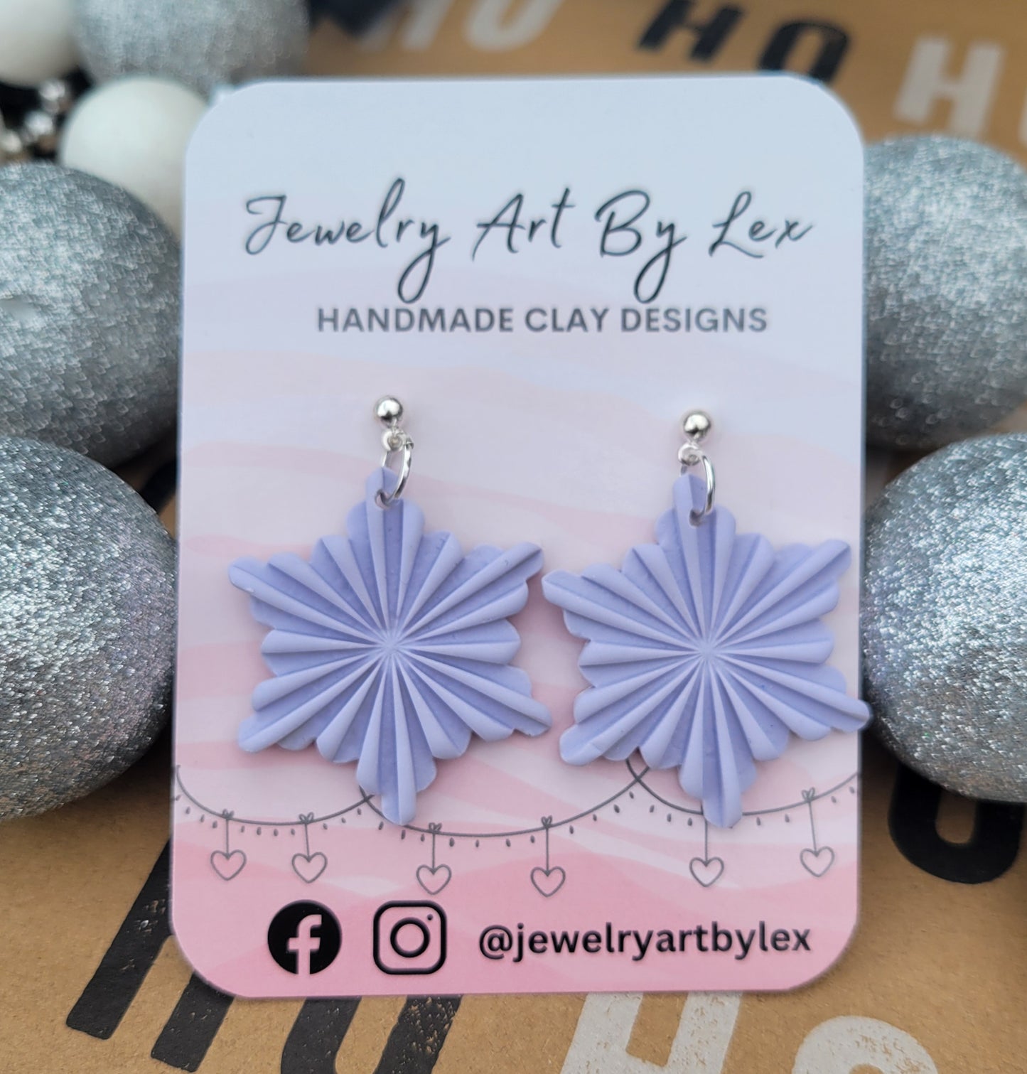 Periwinkle Snowflake Dangles