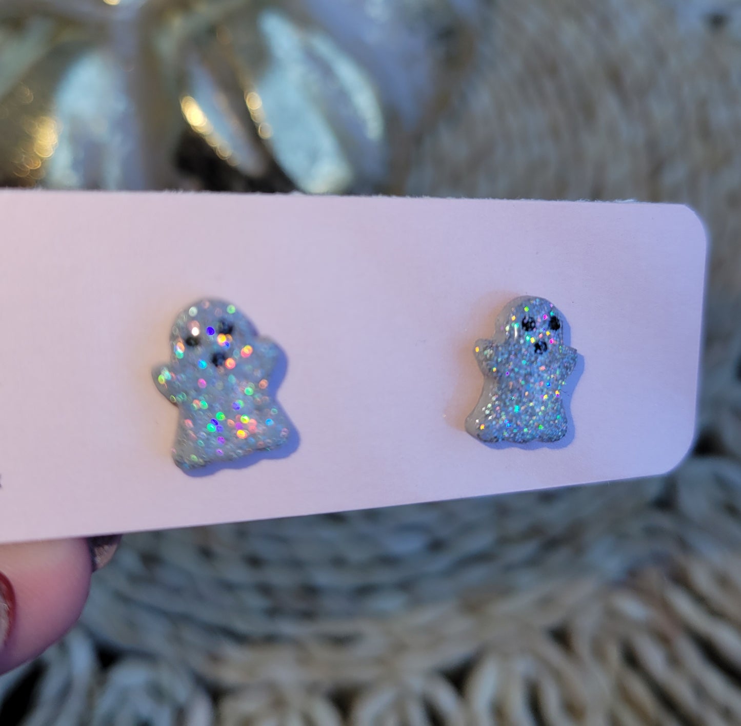 Disco Ghost Studs