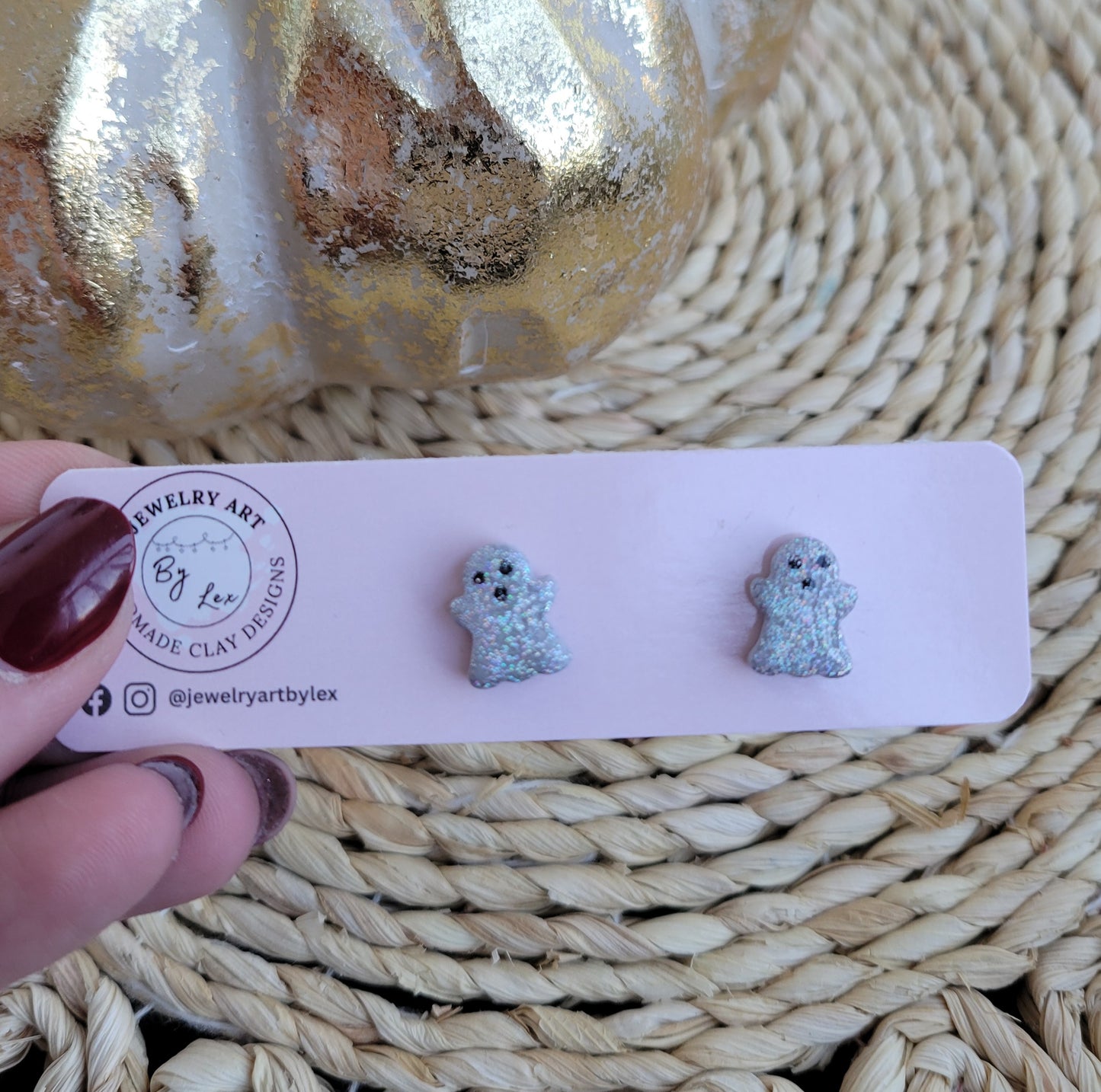 Disco Ghost Studs
