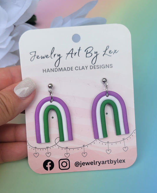Genderqueer Rainbow Dangles