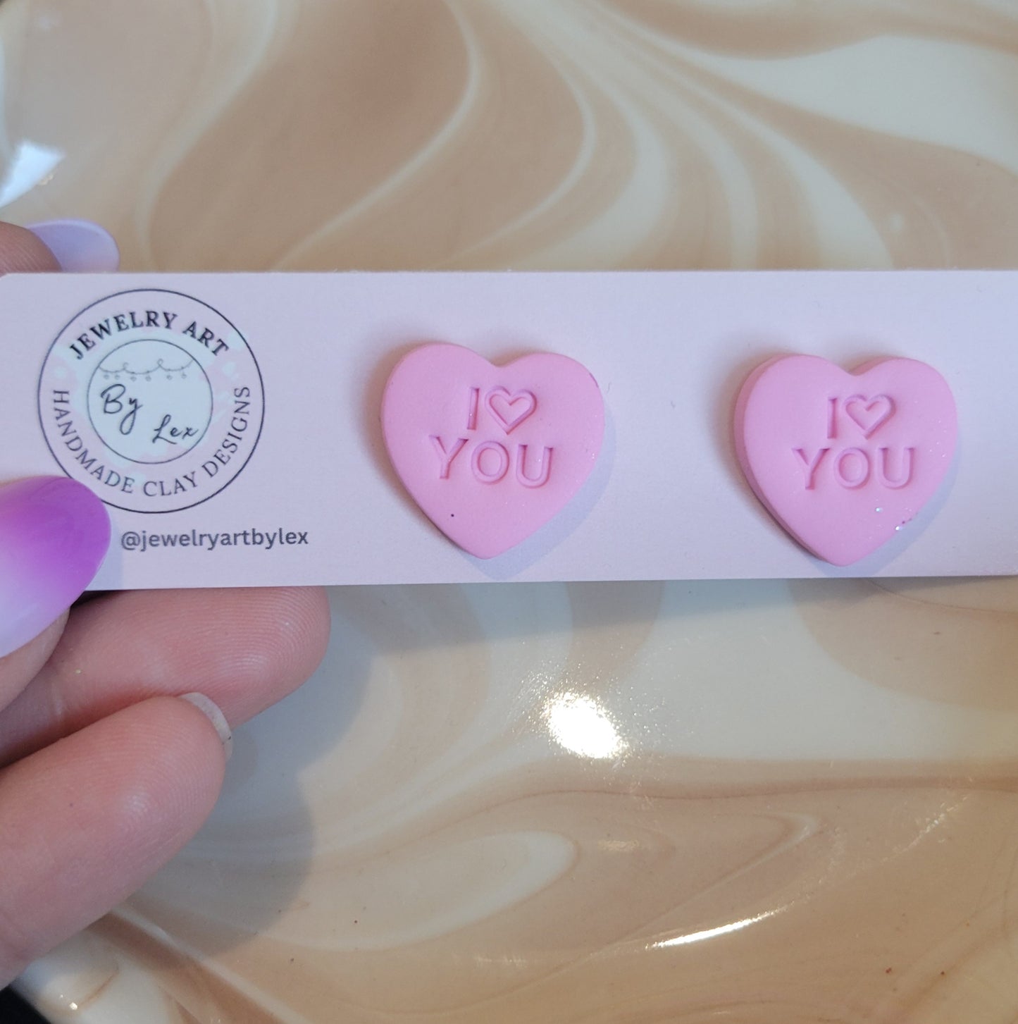 Conversation Heart Studs