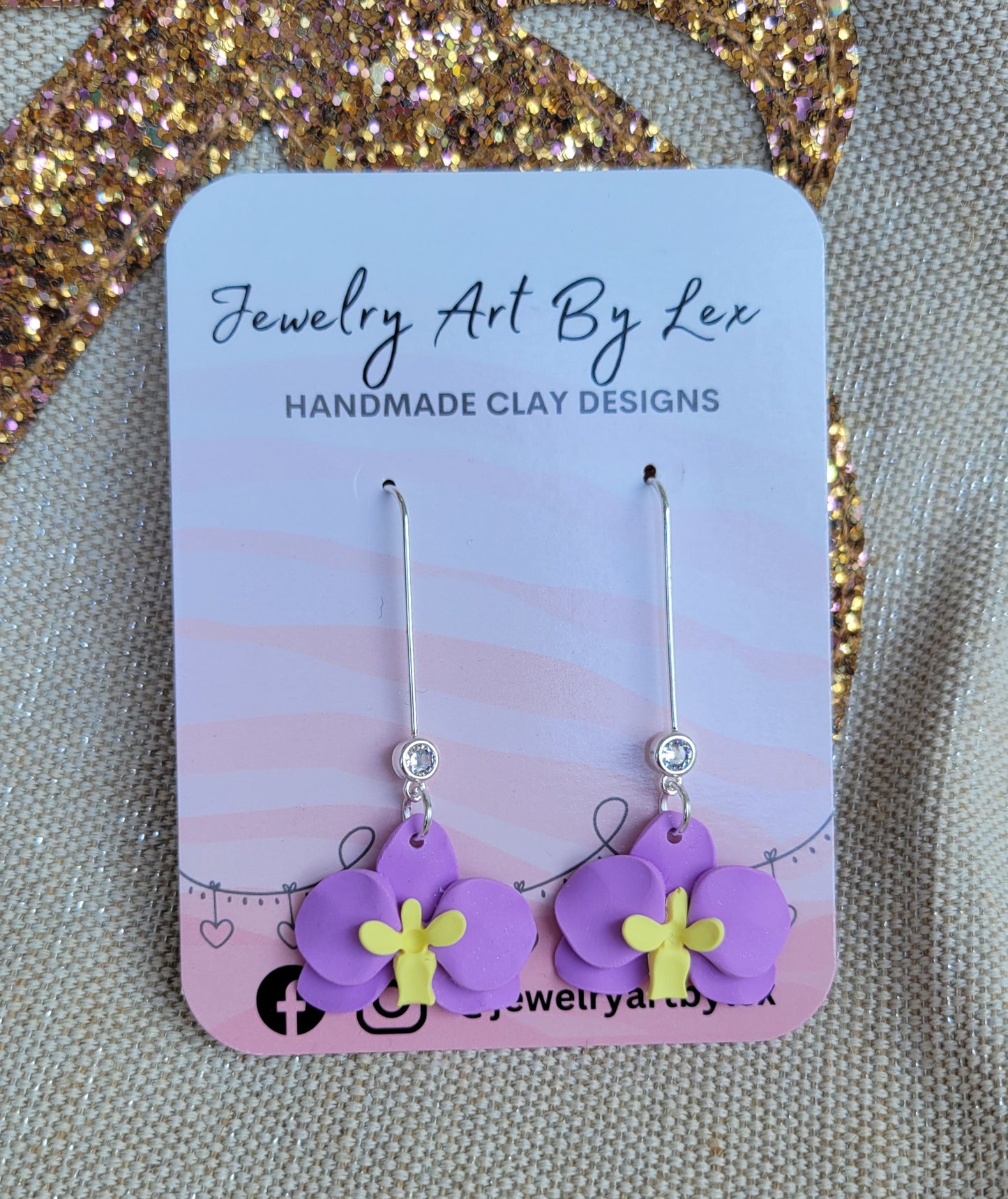 Lavender Orchid Dangles