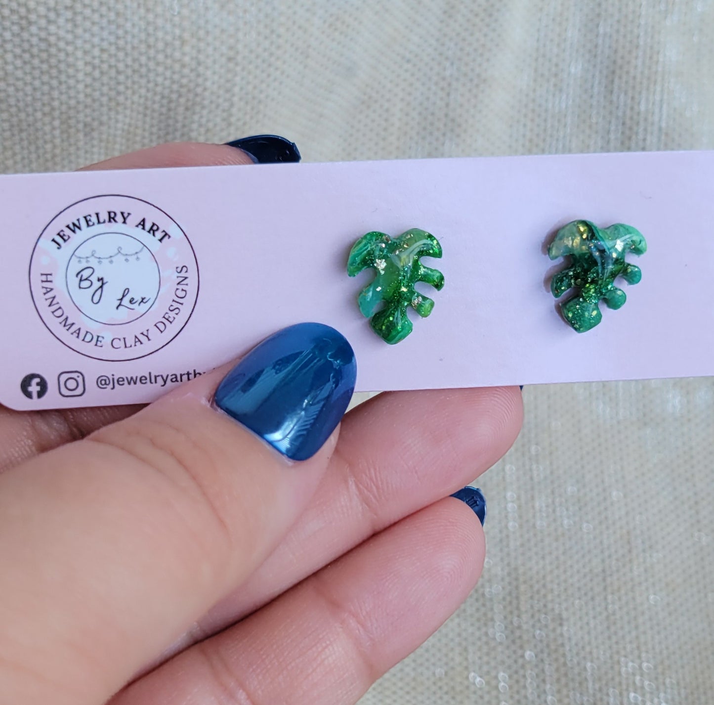Monstera Studs