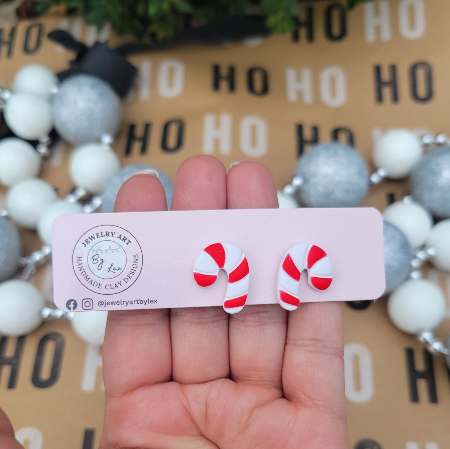 Candy Cane Studs