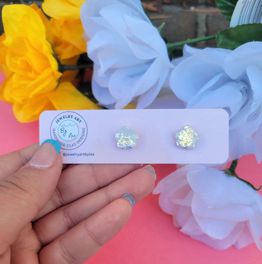 Gold Mirage Flower Studs