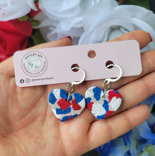 Firework Confetti Heart Dangles