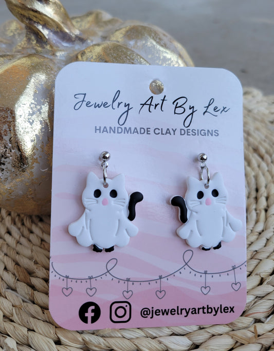 Kitty Ghost Dangles